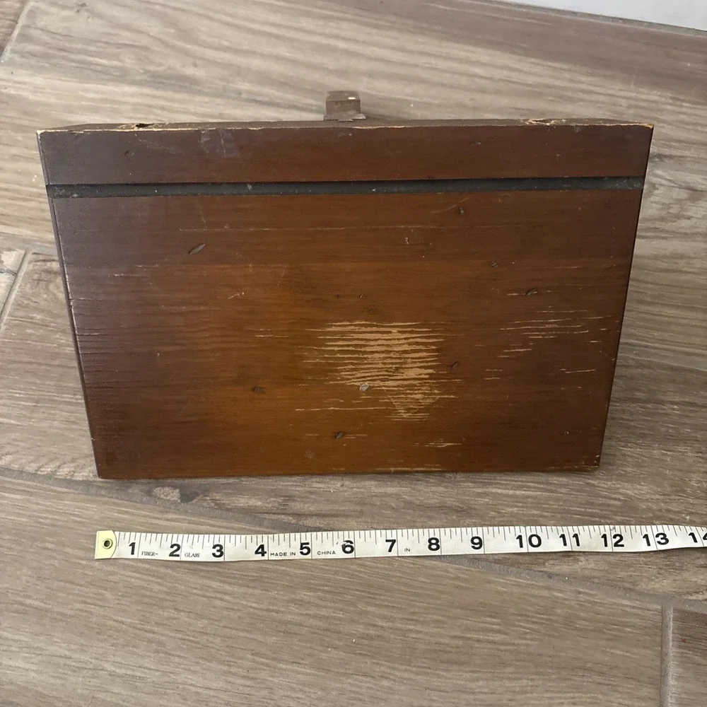 Vintage Solid Wood Wall Shelf Open Face Mid Century Style 12